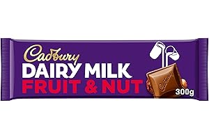 Cadbury Dairy Milk Fruit & Nut Chocolate Bar, The Classic Creamy Taste, Perfect for Sharing, 300 g (Pack of 1)