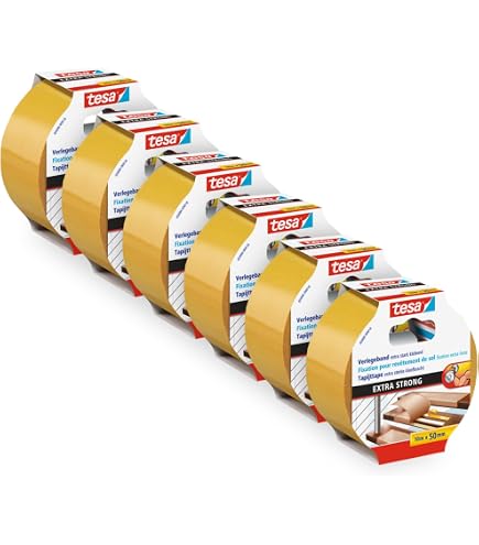Colorus Profi Klebeband Colorus Profi Doppelseitiges Teppichklebeband – 2 Rollen, 50 Mm X 25 M, Hohe Klebekraft, Rückstandsfrei Entfernbar, Für Glatte Böden