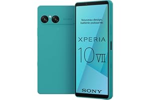 Sony Xperia 10 VII - 6,1 Pouces 19,5:9 OLED avec 120 Hz, Batterie 5 000 mAh, Objectif Ultra Grand Angle 16 mm, Audio 3,5 mm, Android 15, IP65/68, Double SIM Hybride, Turquoise