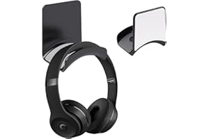 COEKI Uniwersalny uchwyt na słuchawki, 2 sztuki, do wielu urządzeń, biurka, ściany, stołu, słuchawek gamingowych, oszczędzający miejsce i antypoślizgowy, czarny