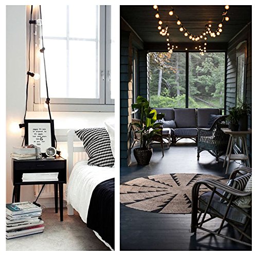 Sunix® 7,62m Globe Schnur Lichter, Globe String Licht mit 25 G40 Lampen, Innen- und Außen Deko Glühbirne warmweiß für Weihnachten, Hochzeit, Party, Garten, Haus, Innen, Außen - 6