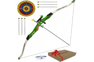 Luoyer Archery Set for Children and Teenagers Beginners Sports with Suction Cup Arrows 3-Piece Take-Down Recurve Bow Indoor O