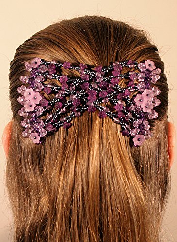 Mebella Women/Ladies Magic Hair Clips Stretchy EZ double comb Different hair styles (Sale Offer £ 4.98) (Purple)