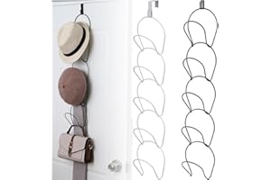 Haken für Hüte, STCRERAG 10 Stück Hut Haken Metall Baseball Cap Halterung Wand Tür Hut Racks Einstellbare Huthalter Dauerhaft Cap Huthalter 2 Aretn Farbe Cap Halterung für Hut Schals Tasche Krawatten