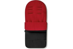 For Your Little One Universal Footmuff – Deluxe Fleece Lined Cosy Toes, Snug Fit for All Pushchairs, Strollers, Prams & Buggies, Jogger | Compatible with Joie (Premium, Red)