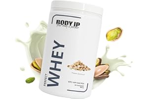‎BODY IP BODY IP Perfect Whey Protein Pulver | Pistazie | Eiweißpulver für Protein Shake & Muskelaufbau | hoher BCAA Anteil | 30 Portionen | Whey Isolat & Konzentrat | hoher Eiweißgehalt | 900g