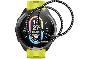 IQShield Verre Trempé pour Garmin Forerunner 965, Haut Définition Protection écran, 2 Pièces Vitre Protection de Anti Rayures, 3D Couverture Complète, Sensible au Toucher, Sans Bulles
