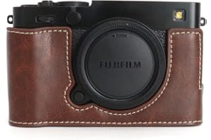 MUZIRI KINOKOO Fuji XE5 fodral, PU-läderskyddsfodral kompatibelt med Fuji XE5/X-E5 spegelfri digitalkamera – X-E5 halvfodral