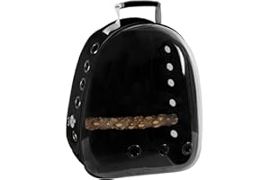 CityBAG - Mochila para Transporte de Mascotas Gato, Perro o Aves Transportín de plástico rígido y Tela