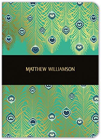 Matthew Williamson Jade Peacock Heart A5 Notebook