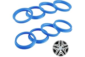 CYUaoao 8 Stücke Zentrierringe 66.6 auf 57.1 Distanzringe für Universal 66,6-57.1 Kunststoff Zentrierringe Blau