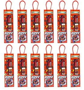 Asera Spiderman Stationery Gift Pack for Kids for Birthday Return Gifts Spiderman Theme Party (Pack of 12)