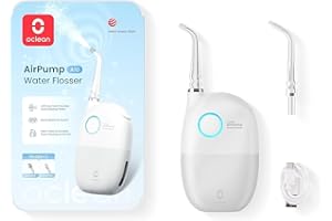Oclean AirPump 10 Hydropulseur Dentaire Sans Fil, Jet Dentaire Portable avec 3 Modes, Idéal pour Appareils Orthodontiques et Aligneurs, Jusqu’à 40 Jours d’Autonomie, Gris