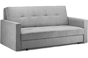 ‎HONEYPOT Honeypot - Sofa – Viva – Schlafsofa mit Stauraum – 3-Sitzer – 2 - Sitzer – 1 Sitzer- Grau - Plüsch Grau — Plüsch Blau - Plüsch Blaugrün (3-Sitzer, Grau)