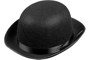 Boland 04024 – Cappello Bowler in melone per bambini, effetto feltro con nastro di raso, Charleston, anni '20, copricapo, costume, carnevale, feste a tema