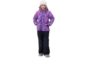 SMONTY SNOWER Tuta da Sci per Bambine con Cappuccio Staccabile, Completo da Sci, Super Caldo, Tuta Invernale per Bambina, Ragazza, Neve, Freddo, Impermeabile, Montagna, Sport Invernali, Regalo
