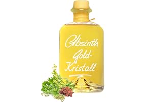 ‎GENIESS-BAR! Absinth Gold Kristall 0,5L ohne Farbstoff mit maximal erlaubtem Thujongehalt 35mg/L 55% Vol