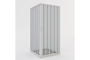 IDRALITE Box doccia a soffietto in PVC 70x100 cm H 185 mod. Aster con apertura centrale