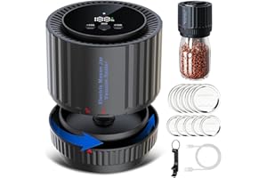 IXROAD Mason Jar Vacuum Sealer Machine with 10 Lids, Suitable for Kitchen Canning Jam Pickle Glass Jars, Food Storage Preserving and Airtight