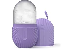 GLAUSTALOS Ice Roller Visage, Facial Ice Face Roller, Glace Visage Roller de Visage, Ice Face, Convient aux Yeux, au Visage, Rétrécit Les Pores, Réduit Les Poches (Coquillages Violets)