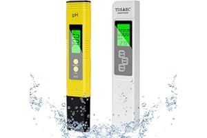 Flintronic Testeur de qualité de l'eau, Testeur pH Mètre 4 en 1 et TDS&EC Mètre Température, pH-mètre avec Écran LCD, résolution Haute précision 0,01, pour eau Potable, Piscine, Aquariums