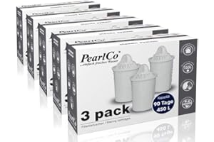 PearlCo classic - Confezione 15 filtri per aqua (compatibile Brita® Classic)