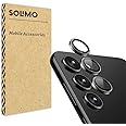 Amazon Brand - Solimo Camera Glass Lens Protector Ring for Samsung Galaxy S25 5G Case Friendly with Edge-to-Edge Protector Coverage and Easy Installation (Black)