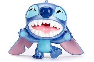Jada Toys 253070003 Stitch Oficjalnie licencjonowane Kolekcjonerskie figurki z klasycznego filmu animowanego Disneya Lilo i Stitch, 2 warianty: w ubraniu hawajskim i rozradowany, wysokość: 6,5 cm.