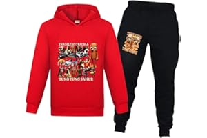 Banxidi Tung Tung Tung Sahur Boys tracksuits Tralalero Tralala Girls Kids Hoodies Italian Brainrot Sweatshirt Sets Ages2-13