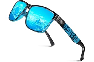 LINVO Gafas de Sol Polarizadas Hombre Mujer, Gafas de Sol Conducción, 100% Protección UV, Sombras Cuadradas