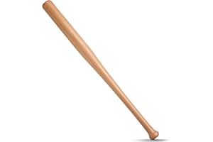 HPMAISON 28/30/32/34 Zoll Langer Baseballschläger aus Holz Erwachsene Kinder Outdoor 71cm/76cm/81cm/86cm Tballschläger Training Übung Zuhause Schutz Leichte Gartenspiele