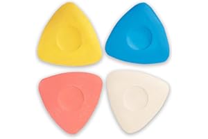 Jinpojun 4 Stück Schneiderkreide, 4 Farben Schneiderkreidestift, Nähkreide Stoffkreide, Stoff Marker Stift zum Markieren Von Diversen Stoffen, Ledern und Handwerk