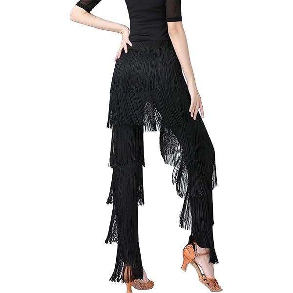ZYMOZYM Nappe multistrato nere a vita alta pantaloni da ballo da donna per feste, fitness, pantaloni sportivi da allenamento, pantaloni per il tempo