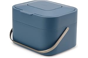 Joseph Joseph Stack - Cubo de basura de residuos orgánicos, cubo de compostaje de alimentos para la cocina, capacidad de 4L, Azul