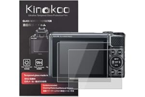 kinokoo Gehärtetes Glas für Canon PowerShot SX730 HS/SX740 HS Kristallklarer Film Canon SX730 SX740 Displayschutzfolie Blasenfrei/Kratzfest(2er Pack)