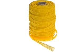 HaGa® 200 m Packaging Net Hose Protective Net Diameter 25-50 mm | Colour Yellow | Surface Protection Net | Mesh Bag | Reusable | Sold by the Metre