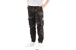 NATUST Boys Cargo Trousers Kids Joggers Pants