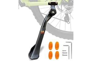 BukyTom Cavalletto Bici MTB per 24-29 - Regolabile Cavalletti per Bicicletta Elettrica 40mm Lega Alluminio Mountain Bike Stand Carico Massimo 35Kg, Resistente Cavalletto Laterale per Ebike BMX