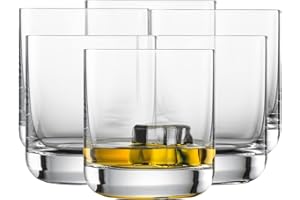 SCHOTT ZWIESEL Szklanki do whisky Convention (zestaw 6 szt.), prosty kubek do whisky, nadają się do mycia w zmywarce, Made in Germany (nr art. 175531)