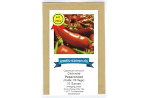 EXOTIC-SAMEN Chili mit mildem Geschmack zum Schafskäse, zum Füllen oder zum Salat - Peperoncini - 10 Samen