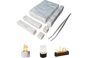 96 Pcs Small Ceramic Wool Wick for Tabletop Fire Pit, Suitable for Ethanol Fireplace Fuel, Fireplaces Sponge Cotton Core for Bioethanol Table Top Firepit Indoor Or Outdoor