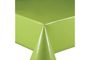 ‎DECOHOMETEXTIL Wachstuch Wachstischdecke Tischdecke Gartentischdecke Glatt Uni Grün Breite & Länge wählbar 100 x 100 cm Eckig abwaschbar