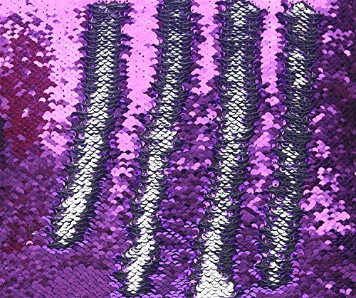 TRLYC Fuchsia Pink and Silver 20ftx10ft Mermaid Baby Shower Sequin Photography Backdrop