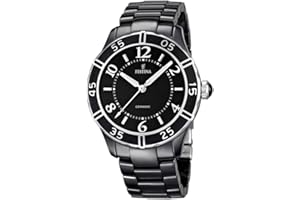 Festina Montre pour Femme F16621/2 Outlet Boîtier en Céramique Bracelet en Céramique Noir