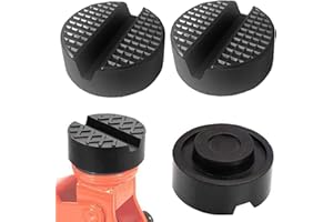 BOOSHMall Jack Pad, 4 Pezzi Tampone in Gomma per Cric, Tampone in Gomma Universale per Cric, Car Jack Gomma Pad con Scanalatura e Superficie Antiscivolo, Protegge la Vostra Auto e SUV