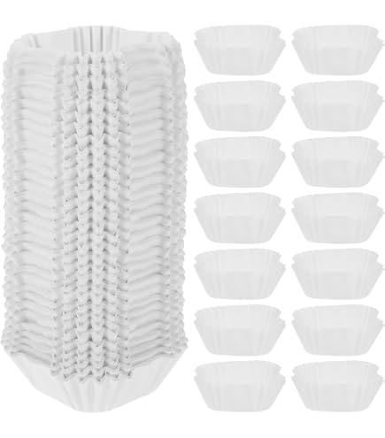 Ibili Muffinförmchen-Set Rechteckig – 12 Stück, Papier, Rosa/weiß, 9,5x3,2 Cm, Praktisch Für Backfans