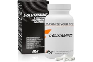 AB'S MAXIMIZE YOUR BODY L - Glutamine - 570 mg / 120 gélules végétales - Pureté garantie à 99 % min - Seule forme biologiquement active de la glutamine, elle améliore la récupération après l'exercice et minimise l'effet de l'exercice intense sur le système immunitaire - fabriquée par un laboratoire aux normes pharmaceutiques les plus strictes.