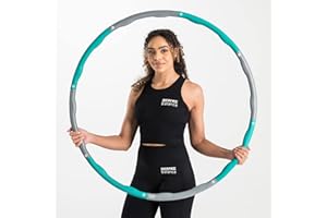 Core Balance Weighted Hula Hoop For Adult Fitness Foam Padded Size Adjustable 1kg (Smooth or Wavy)
