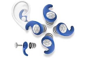 KKNE Tapones Oídos Ruido Dormir - Tapones Silicona Anti-Ronquidos para Dormir, 2 Pares en Azul, Óptimos para Descanso Ininterrumpido, Lectura y Cancelación de Ruido - Incluye Estuche Transparente