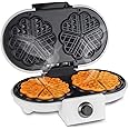 Korona 41020 Doppelwaffeleisen | 1200 Watt max. | 2 klassische Herzwaffeln à 13 cm Größe | 5 Bräungungsstufen | Stufenloser T